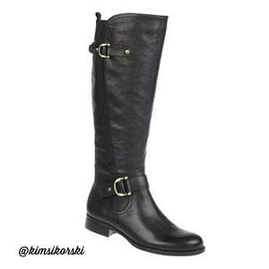 Naturalizer Josey Black Leather Boot Wide Shaft 6½‎